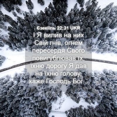 Picture 04 - Єзекіїль 22:31 UKR - І Я вилив на них Свій гнів, - Bible Verse Picture