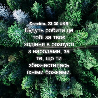 Picture 04 - Єзекіїль 23:30 UKR - Будуть робити це тобі за - Bible Verse Picture