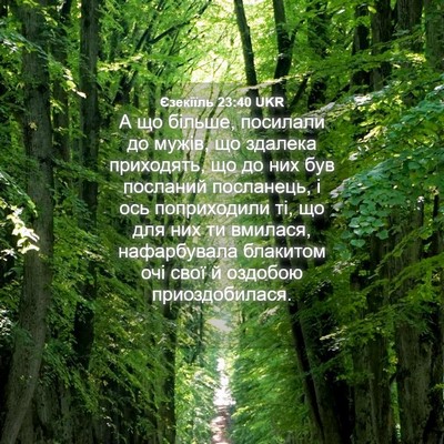 Picture 04 - Єзекіїль 23:40 UKR - А що більше, посилали до - Bible Verse Picture