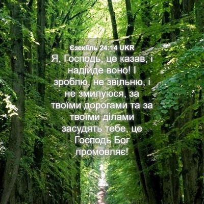 Picture 04 - Єзекіїль 24:14 UKR - Я, Господь, це казав, і - Bible Verse Picture