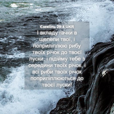 Picture 04 - Єзекіїль 29:4 UKR - І вкладу гачки в щелепи - Bible Verse Picture