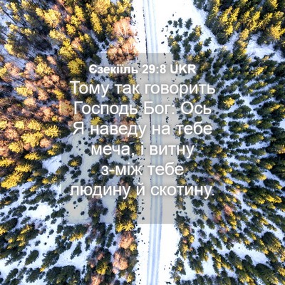 Picture 04 - Єзекіїль 29:8 UKR - Тому так говорить Господь - Bible Verse Picture
