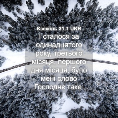 Picture 04 - Єзекіїль 31:1 UKR - І сталося за одинадцятого - Bible Verse Picture