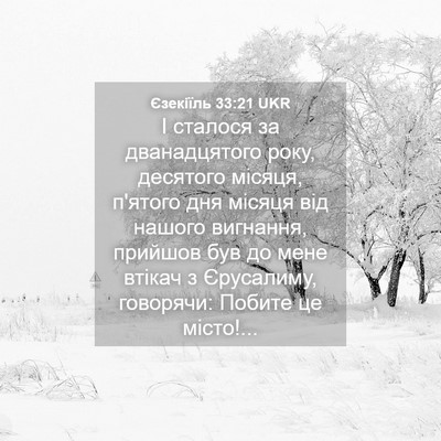 Picture 04 - Єзекіїль 33:21 UKR - І сталося за дванадцятого - Bible Verse Picture