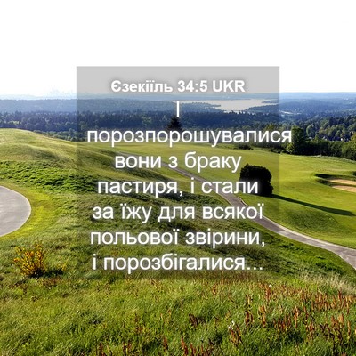 Picture 04 - Єзекіїль 34:5 UKR - І порозпорошувалися вони з - Bible Verse Picture