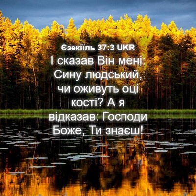 Picture 04 - Єзекіїль 37:3 UKR - І сказав Він мені: Сину - Bible Verse Picture