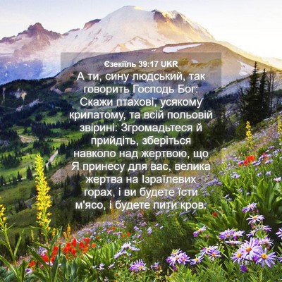 Picture 04 - Єзекіїль 39:17 UKR - А ти, сину людський, так - Bible Verse Picture