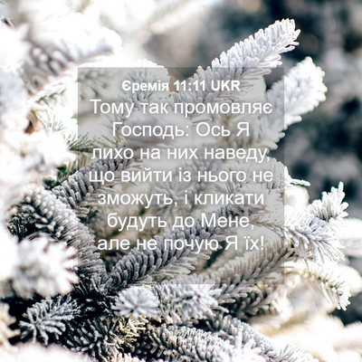Picture 04 - Єремія 11:11 UKR - Тому так промовляє - Bible Verse Picture