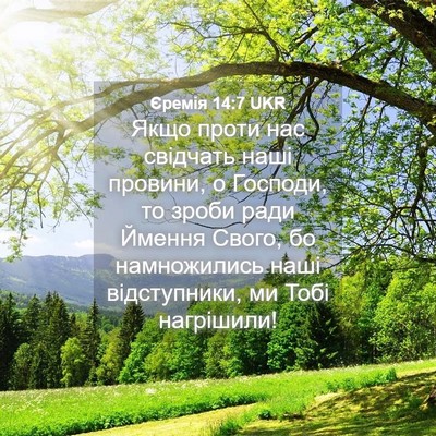 Picture 04 - Єремія 14:7 UKR - Якщо проти нас свідчать - Bible Verse Picture