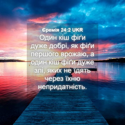 Picture 04 - Єремія 24:2 UKR - Один кіш фіґи дуже добрі, - Bible Verse Picture