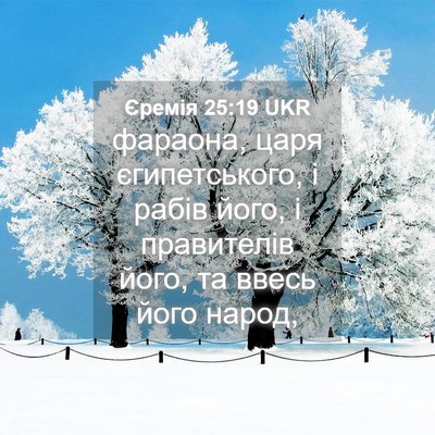 Picture 04 - Єремія 25:19 UKR - фараона, царя - Bible Verse Picture