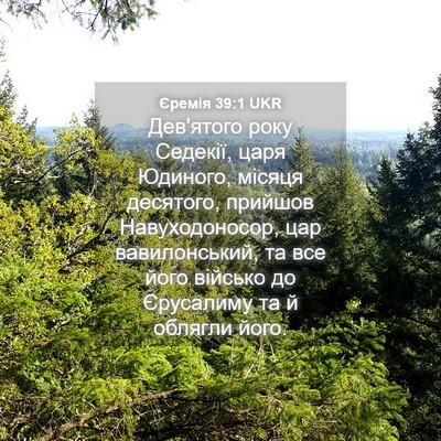 Picture 04 - Єремія 39:1 UKR - Дев'ятого року Седекії, - Bible Verse Picture