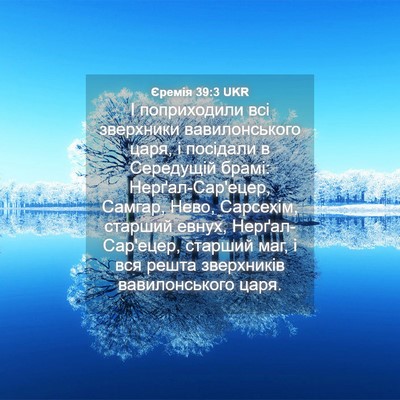 Picture 04 - Єремія 39:3 UKR - І поприходили всі - Bible Verse Picture