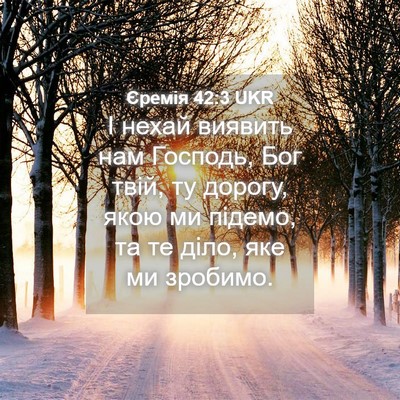 Picture 04 - Єремія 42:3 UKR - І нехай виявить нам - Bible Verse Picture