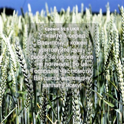 Picture 04 - Єремія 51:6 UKR - Утікайте з-серед Вавилону, - Bible Verse Picture