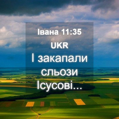 Picture 04 - Івана 11:35 UKR - І закапали сльози - Bible Verse Picture