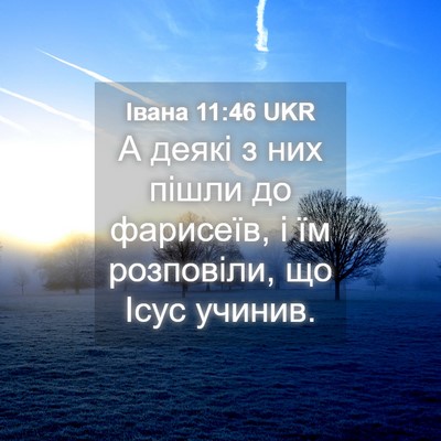 Picture 04 - Івана 11:46 UKR - А деякі з них пішли до - Bible Verse Picture