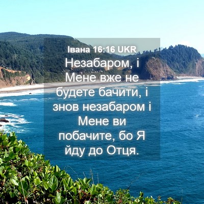 Picture 04 - Івана 16:16 UKR - Незабаром, і Мене вже не - Bible Verse Picture