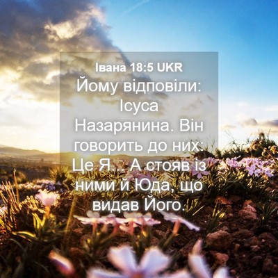 Picture 04 - Івана 18:5 UKR - Йому відповіли: Ісуса - Bible Verse Picture