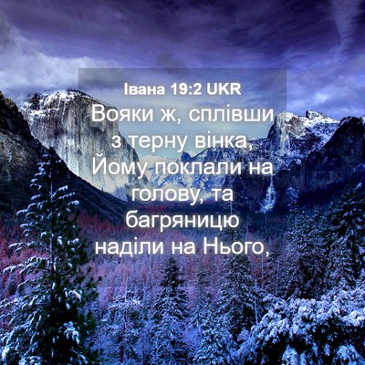 Picture 04 - Івана 19:2 UKR - Вояки ж, сплівши з терну - Bible Verse Picture