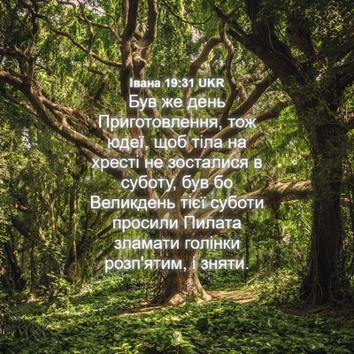 Picture 04 - Івана 19:31 UKR - Був же день Приготовлення, - Bible Verse Picture