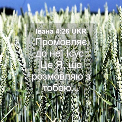 Picture 04 - Івана 4:26 UKR - Промовляє до неї Ісус: Це Я, - Bible Verse Picture
