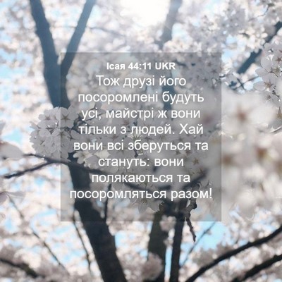 Picture 04 - Ісая 44:11 UKR - Тож друзі його посоромлені - Bible Verse Picture