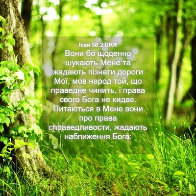 Picture 04 - Ісая 58:2 UKR - Вони бо щоденно шукають - Bible Verse Picture