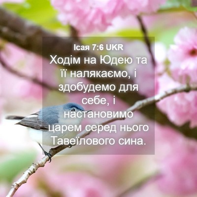 Picture 04 - Ісая 7:6 UKR - Ходім на Юдею та її - Bible Verse Picture