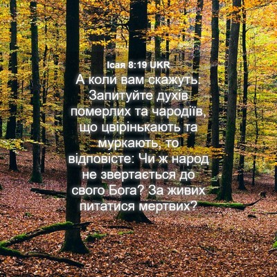Picture 04 - Ісая 8:19 UKR - А коли вам скажуть: - Bible Verse Picture