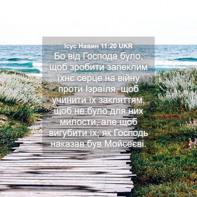 Picture 04 - Ісус Навин 11:20 UKR - Бо від Господа було, щоб - Bible Verse Picture