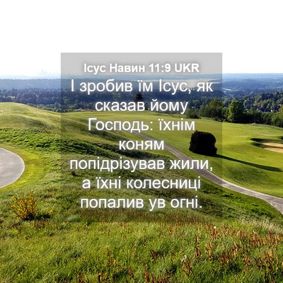 Picture 04 - Ісус Навин 11:9 UKR - І зробив їм Ісус, як сказав - Bible Verse Picture
