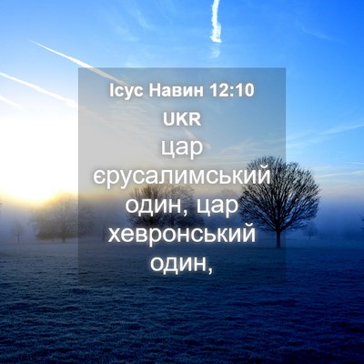 Picture 04 - Ісус Навин 12:10 UKR - цар єрусалимський один, - Bible Verse Picture