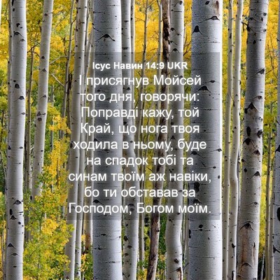 Picture 04 - Ісус Навин 14:9 UKR - І присягнув Мойсей того - Bible Verse Picture