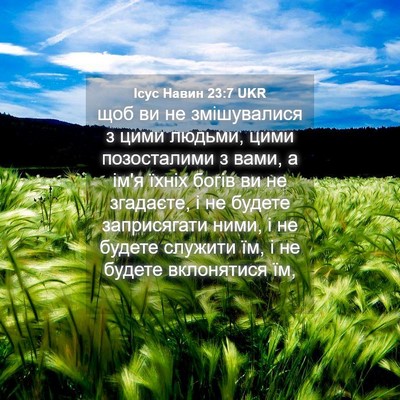 Picture 04 - Ісус Навин 23:7 UKR - щоб ви не змішувалися з - Bible Verse Picture