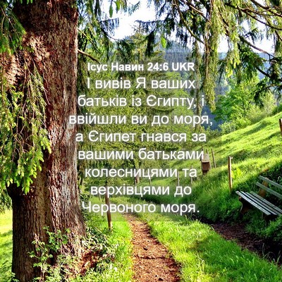 Picture 04 - Ісус Навин 24:6 UKR - І вивів Я ваших батьків із - Bible Verse Picture