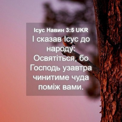 Picture 04 - Ісус Навин 3:5 UKR - І сказав Ісус до народу: - Bible Verse Picture