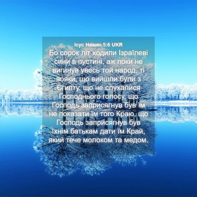 Picture 04 - Ісус Навин 5:6 UKR - Бо сорок літ ходили - Bible Verse Picture