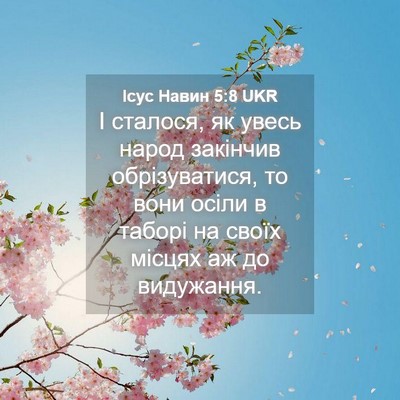 Picture 04 - Ісус Навин 5:8 UKR - І сталося, як увесь народ - Bible Verse Picture