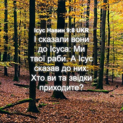 Picture 04 - Ісус Навин 9:8 UKR - І сказали вони до Ісуса: Ми - Bible Verse Picture