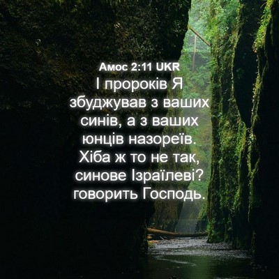 Picture 04 - Амос 2:11 UKR - І пророків Я збуджував з - Bible Verse Picture