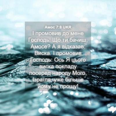 Picture 04 - Амос 7:8 UKR - І промовив до мене Господь: - Bible Verse Picture
