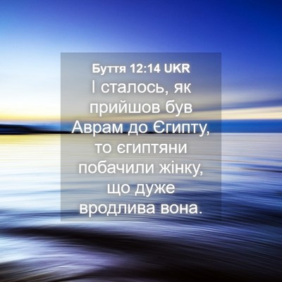 Picture 04 - Буття 12:14 UKR - І сталось, як прийшов був - Bible Verse Picture