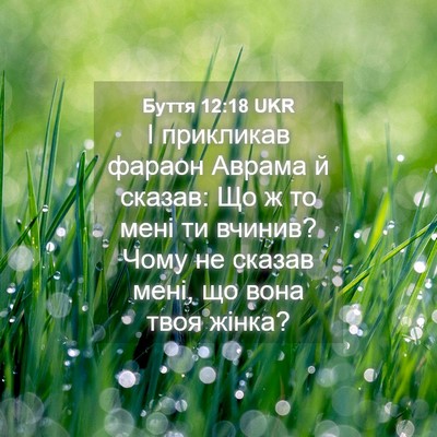 Picture 04 - Буття 12:18 UKR - І прикликав фараон Аврама - Bible Verse Picture
