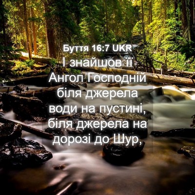 Picture 04 - Буття 16:7 UKR - І знайшов її Ангол - Bible Verse Picture