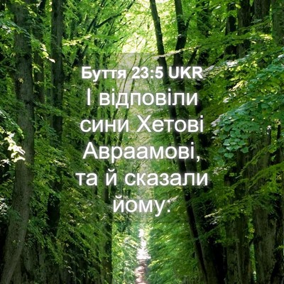 Picture 04 - Буття 23:5 UKR - І відповіли сини Хетові - Bible Verse Picture