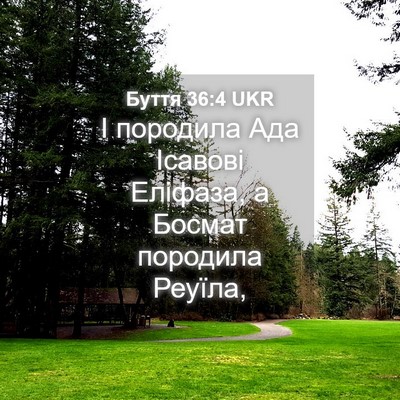Picture 04 - Буття 36:4 UKR - І породила Ада Ісавові - Bible Verse Picture