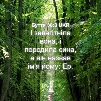 Picture 04 - Буття 38:3 UKR - І завагітніла вона, і - Bible Verse Picture