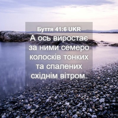 Picture 04 - Буття 41:6 UKR - А ось виростає за ними - Bible Verse Picture