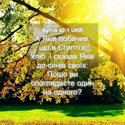 Picture 04 - Буття 42:1 UKR - А Яків побачив, що в Єгипті - Bible Verse Picture